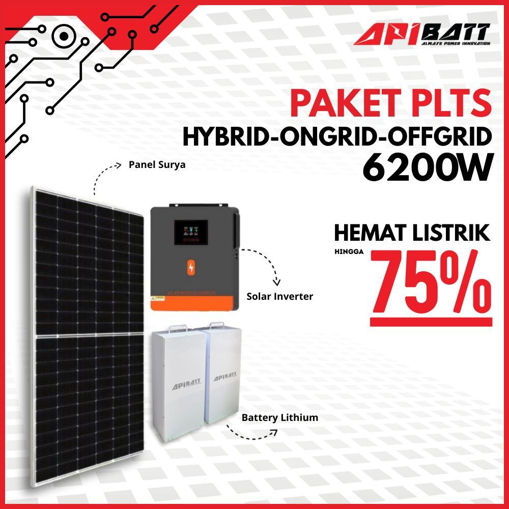 PAKET PLTS HYBRID OFFGRID ONGRID 5000W 6200W SIAP PASANG