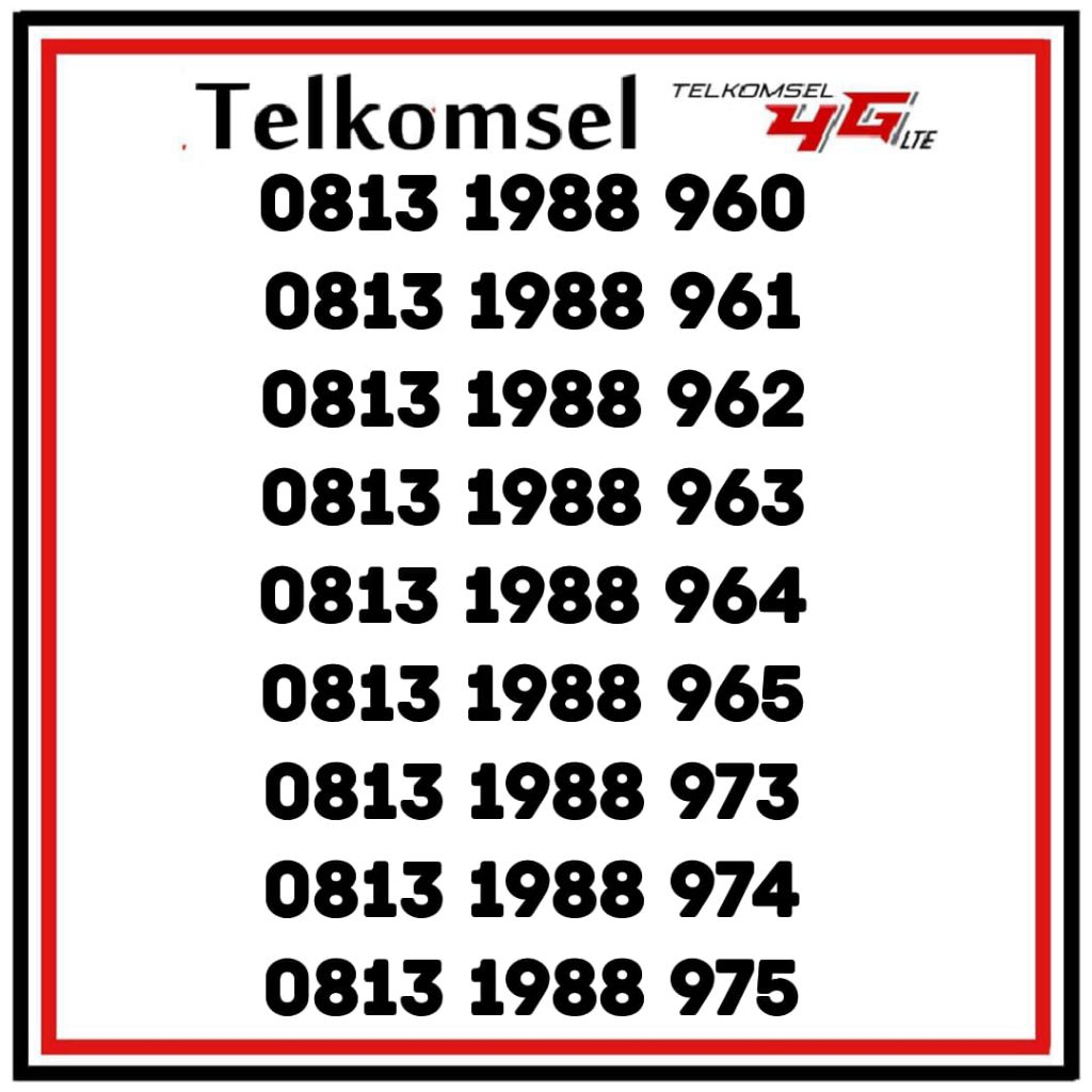 Nomor Cantik Perdana Simpati " tahun 1988"