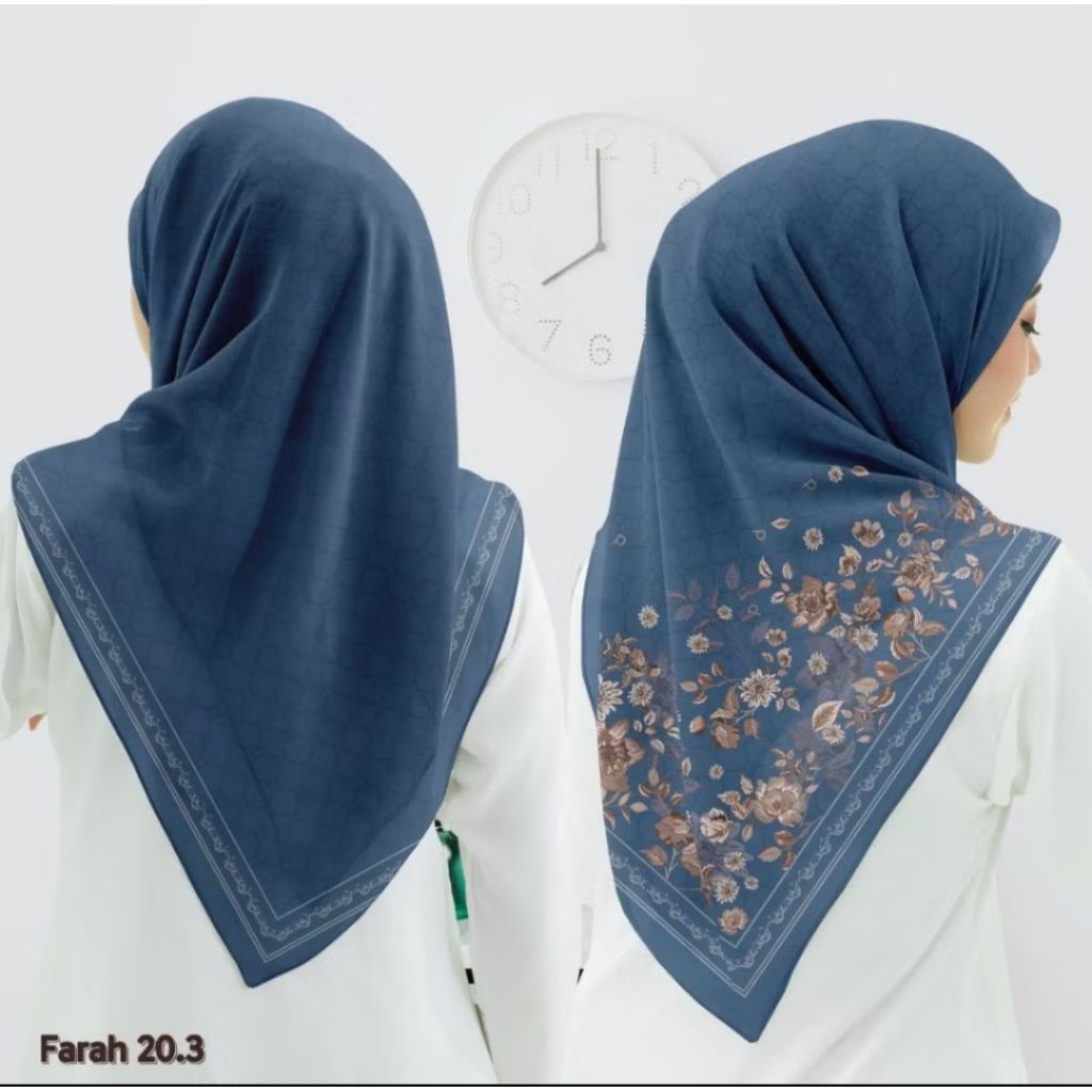 Jilbab Segi Empat Voal Motif Laser Cut - Adem, Mudah Digunakan, Motif Mewah, shofa hijab