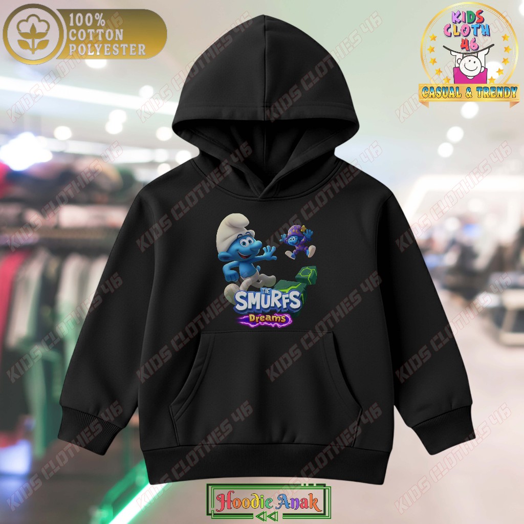 Hoodie Anak Sweater Hoodie Anak Laki-laki & Perempuan The Smurfs Dreams