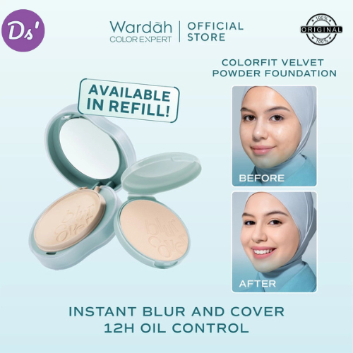 Wardah Bedak Refill Colorfit Velvet Powder Foundation 11 gr - Refill bedak wardah