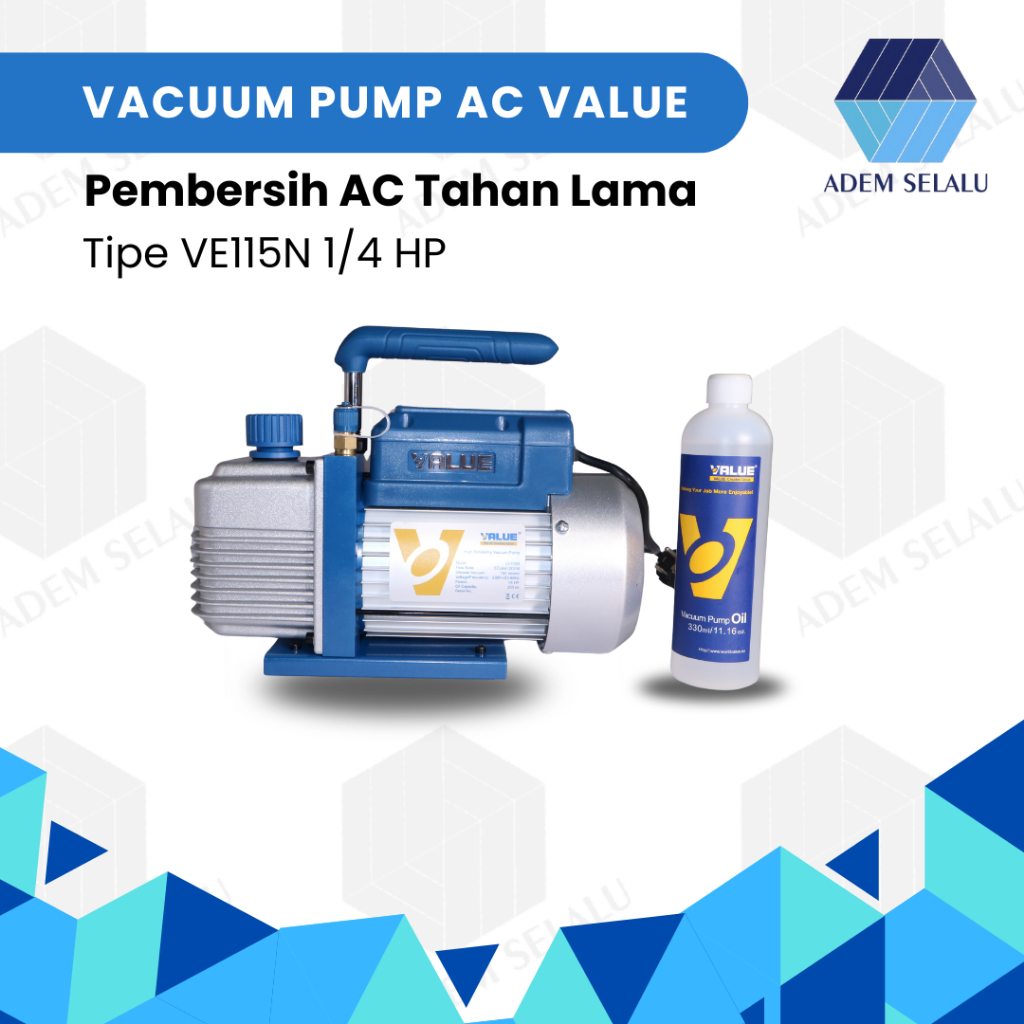 Vacuum Pump AC Value VE115N 1/4 HP | Mesin Pompa Vakum Air Conditioner