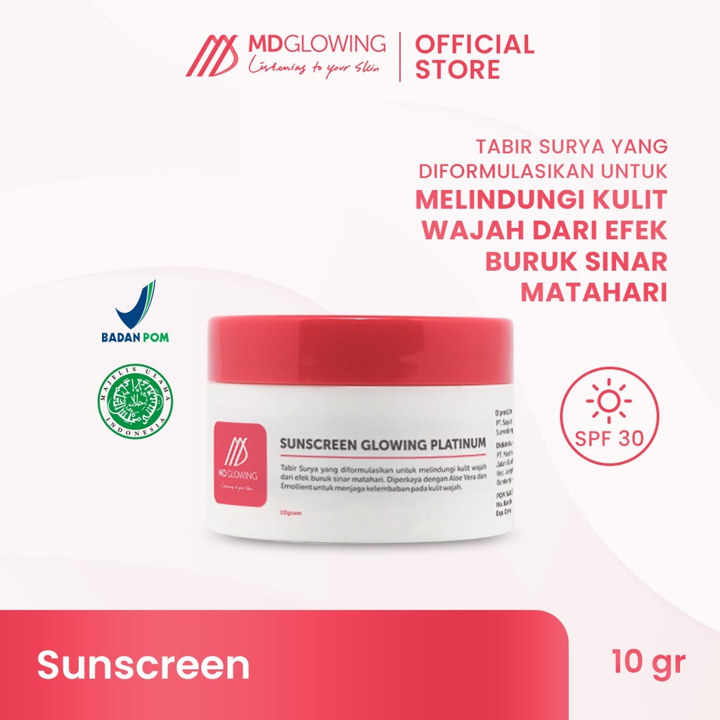 Sunscreen Glowing Platinum By MD Glowing MDGlowing Skin