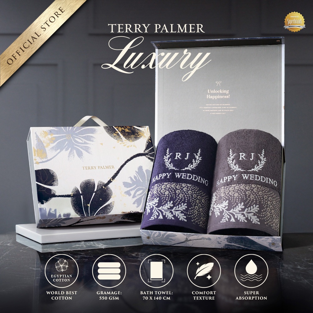 Terry Palmer Luxury - Zea (Handuk Couple Set) / Handuk Seserahan / Kado Pernikahan / Souvenir / Hadi