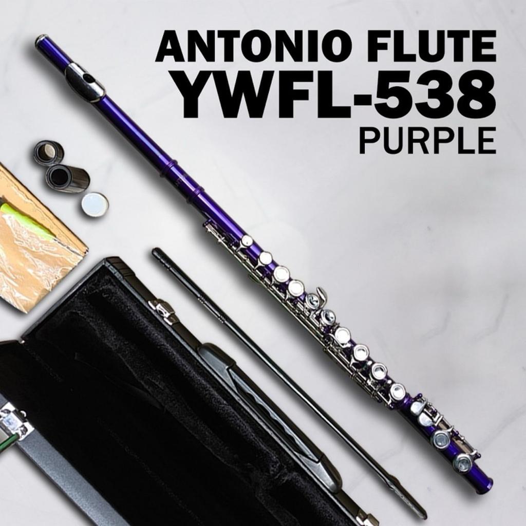Alat Musik Tiup Flute Concert Flute Antonio 16 Hole YWFL-538 Purple