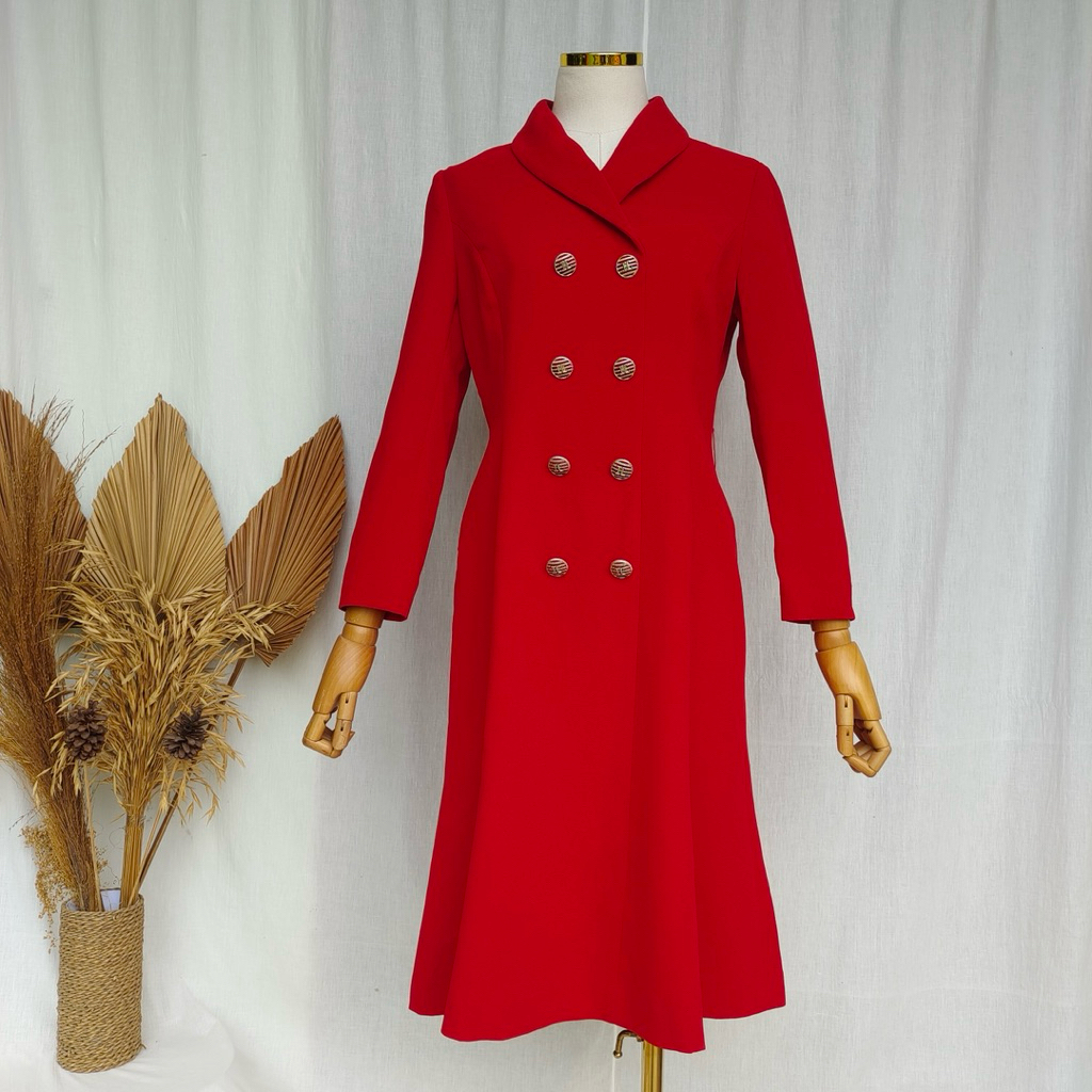 Red Coat Blazer By JIGOTT