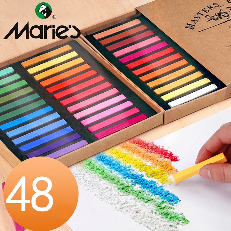 Maries Master Soft Oil Pastel Set Isi 12 24 36 48 Warna / Marie's Crayon Pastel Hair Chalk Kapur