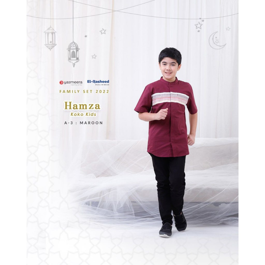 Koko Anak ORI Brand El Rasheed "Hamza Kids Maroon"