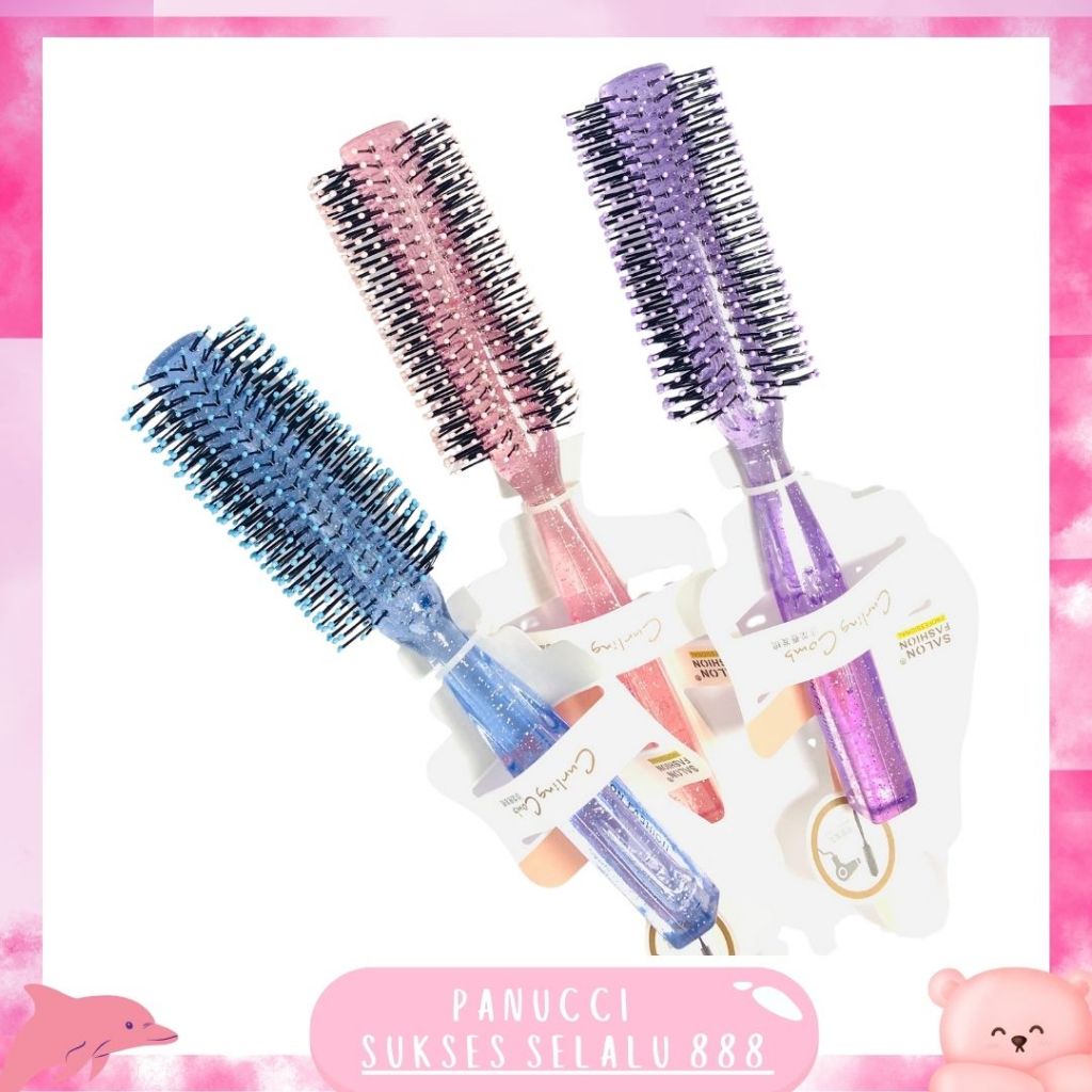 Sisir Blow Transparan Glitter PREMIUM / Sisir Rambut Aesthetic / Sisir Lucu / Sisir Import ala korea