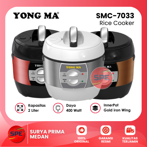 RICE COOKER / MAGIC COM YONG MA KAPASITAS 2 LITER SMC 7033 / SMC7033 GARANSI RESMI (MEDAN)