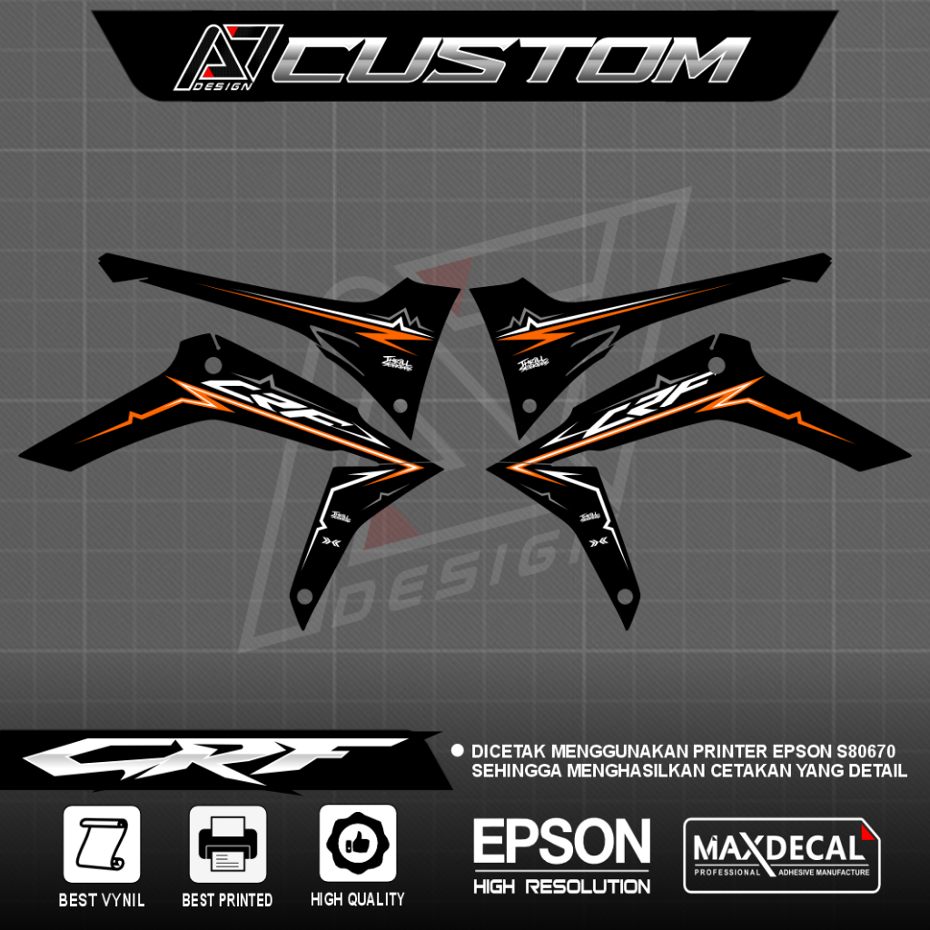 striping CRF minimalis stiker crf 150 L kode AW.720 - STIKER STRIPING CRF 150 L KODE 005 / STRIPING 