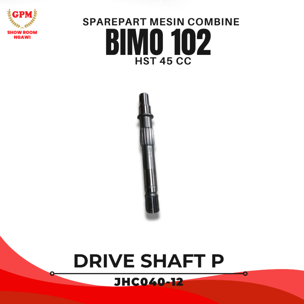Sparepart Suku Cadang Drive Shaft Pump As Metik Matic Bagian Atas JHC040-12 untuk untuk Mesin Panen 