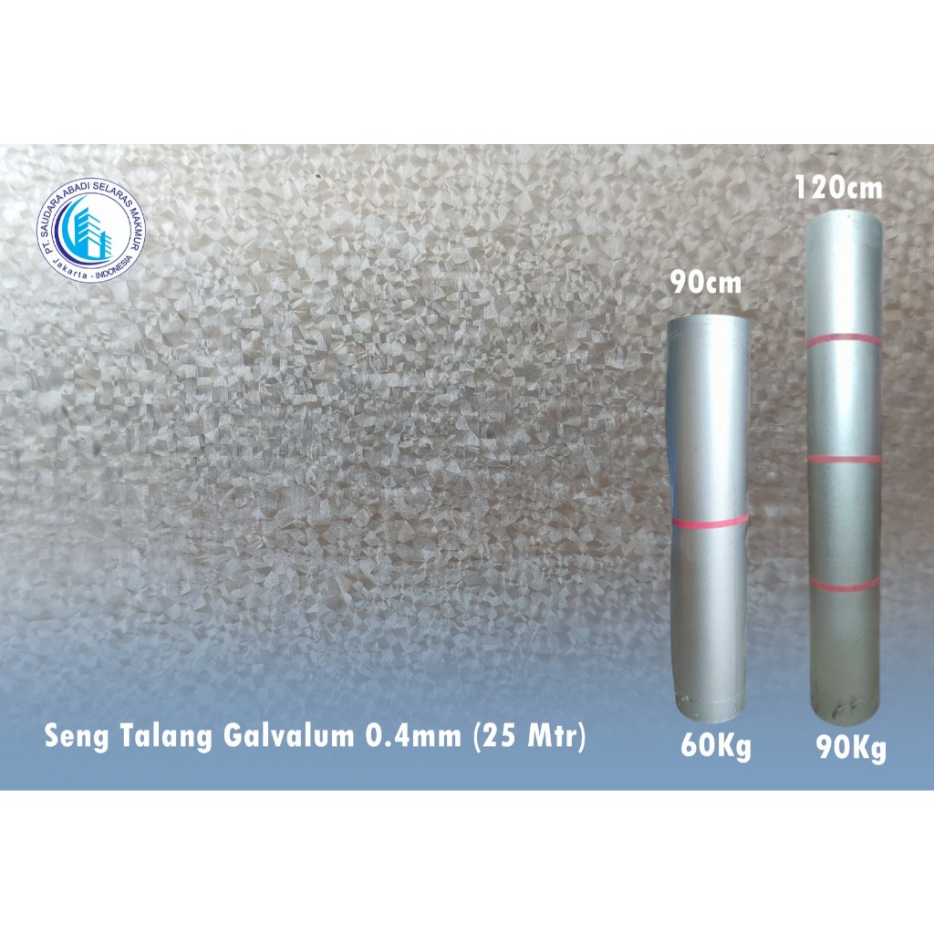 Seng Talang Galvalum 0.4mm x 122cm x 25mtr (Roll)
