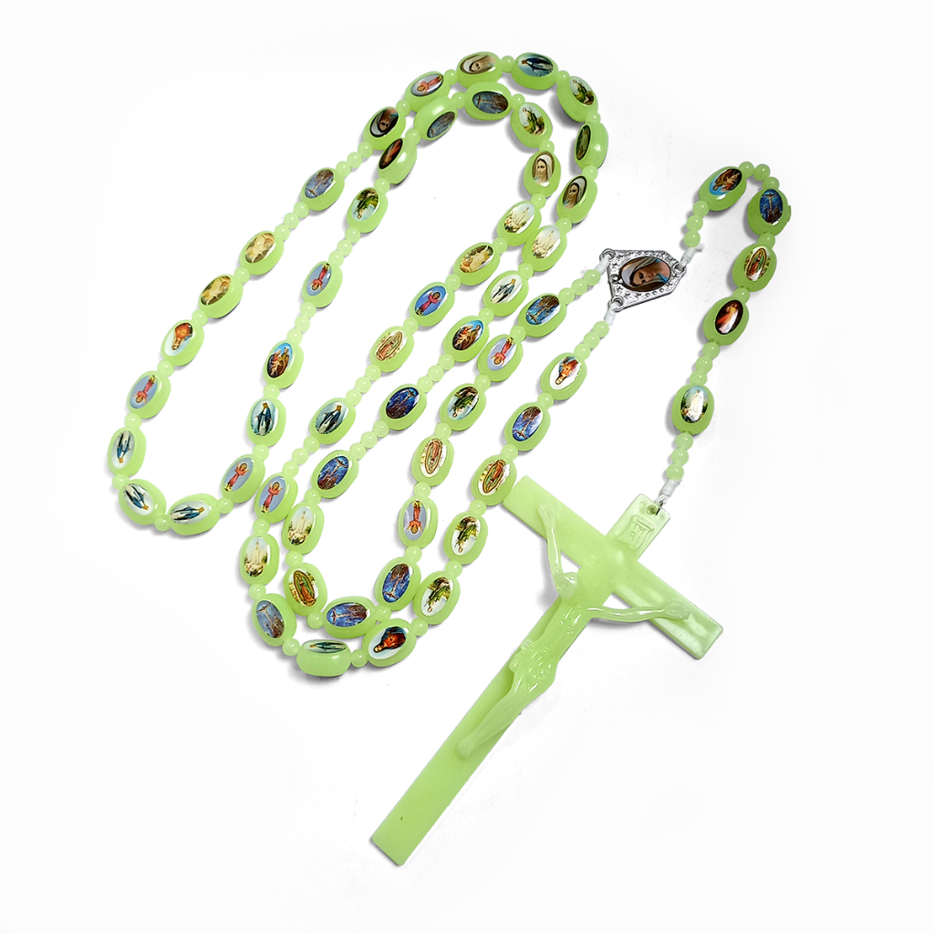 Rosario Dinding Fosfor Variasi Gambar Kudus / Rosario Hiasan Dinding Katolik / Rosario Fosfor