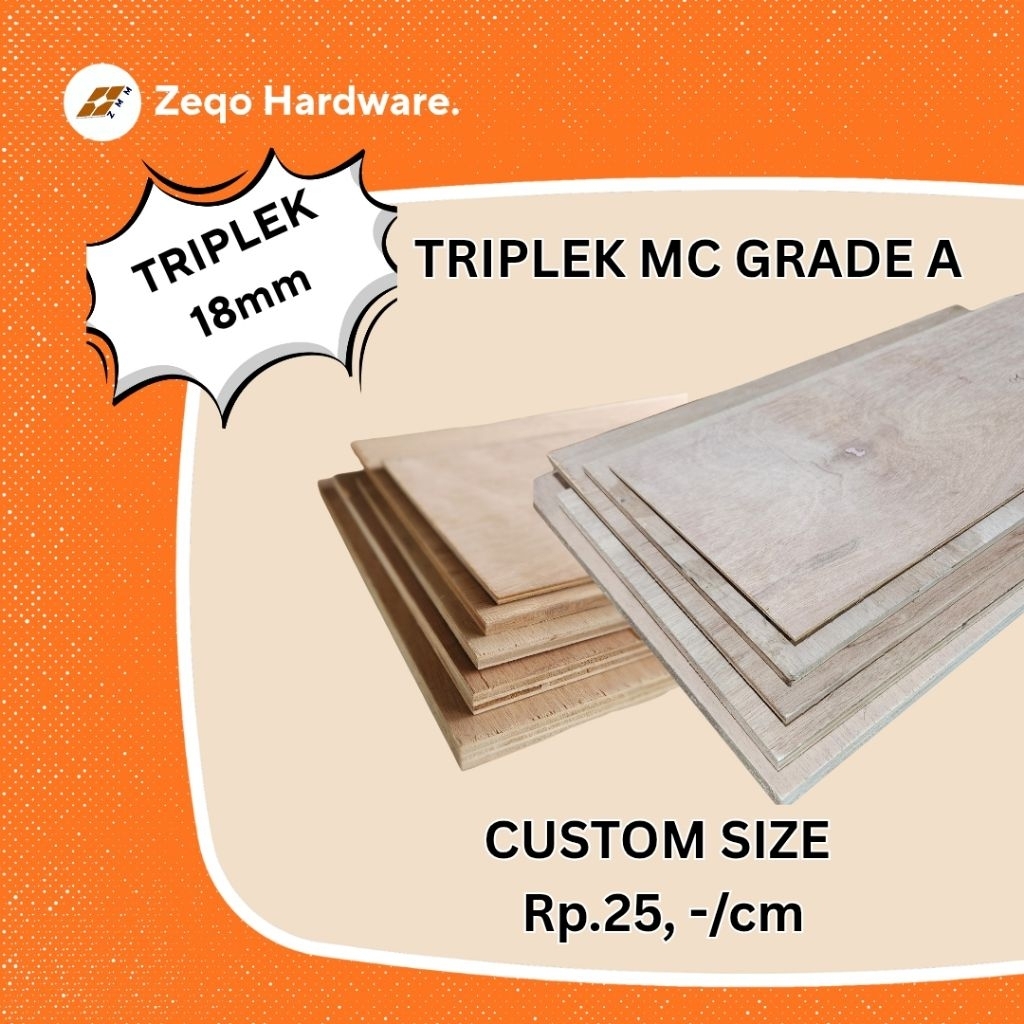 Triplek 18mm Potongan Custom Triplek MC Grade A