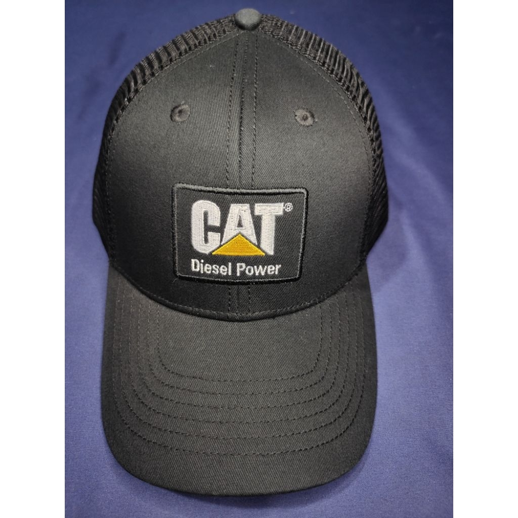 Topi Caterpillar / CAT hat Trucker Baru Original 100% - Black