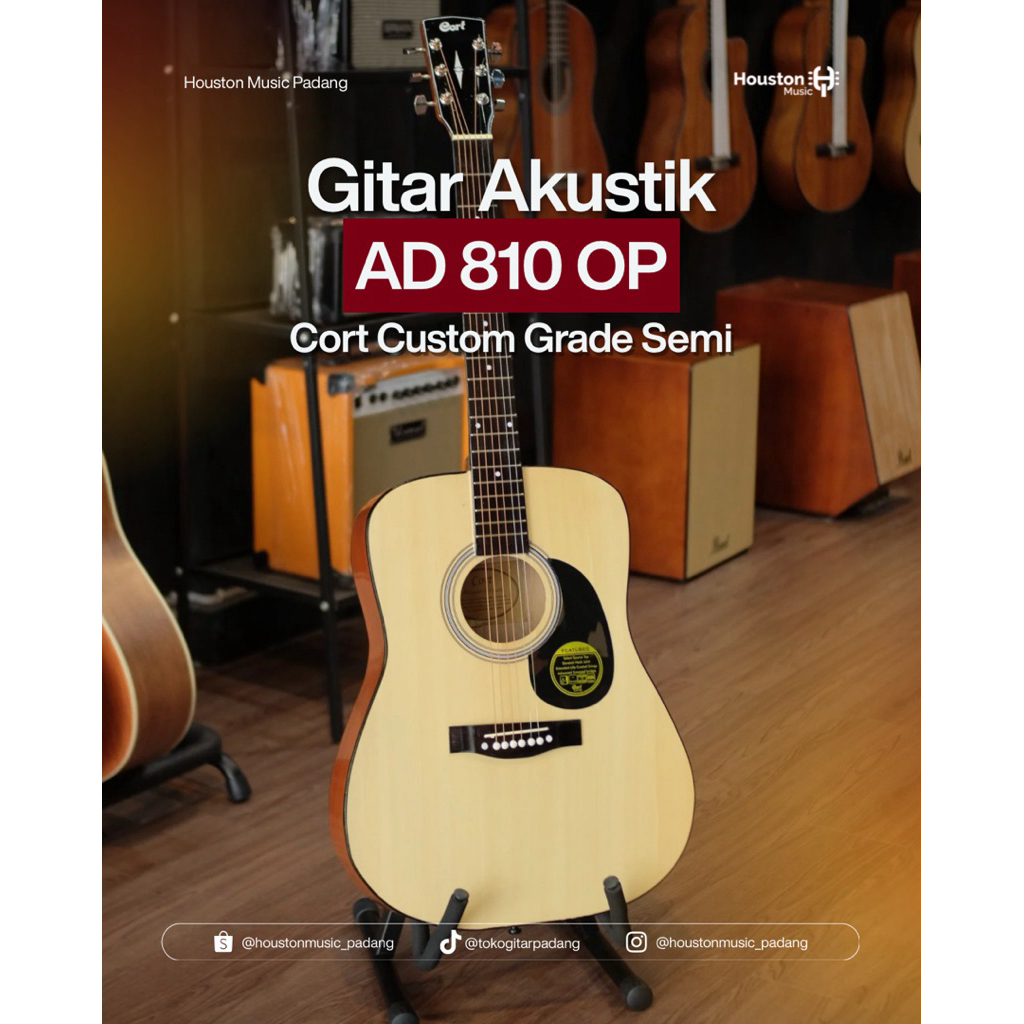 Gitar Akustik Cort AD 810 OP Custom Grade Semi