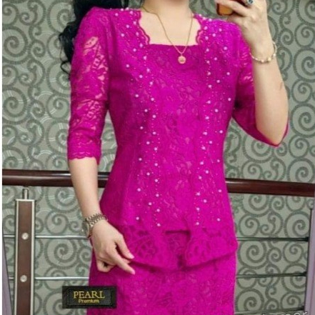 NJ03 Set Rok Kutu Baru Mutiara/Stelan Kebaya Pesta Batak/Baju Gereja