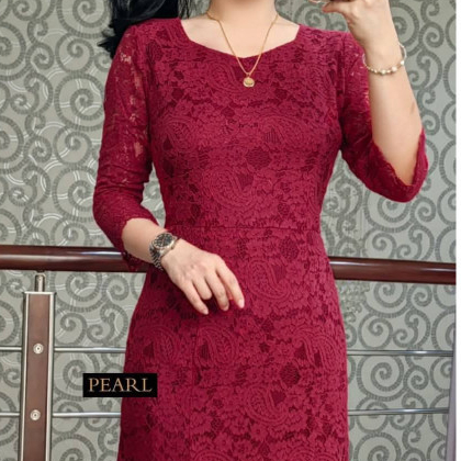 NN Dress brokat pesta/longress semi kebaya panjang