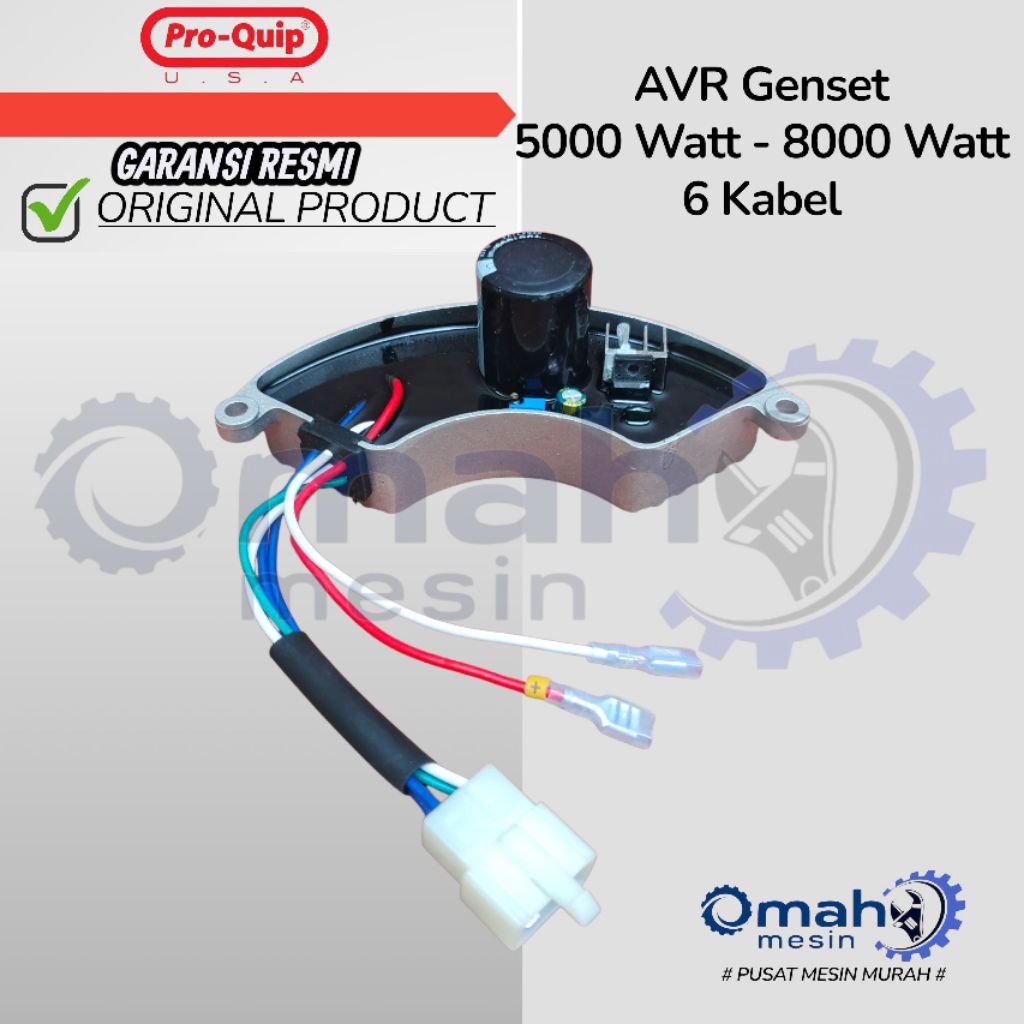 AVR Genset 5000 Watt - 7000 Watt 680UF 450VOLT 6 Kabel Alumunium Sabit Merk PRO-QUIP ORIGINAL