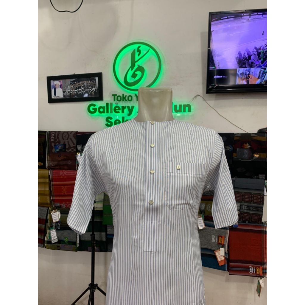 gamis annun salur kerah oblong