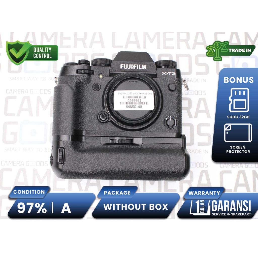 Kamera Fujifilm X-T2 with Grip APS-C Camera Digital Mirrorless Second Bekas Grade A / Fuji XT2 - C26