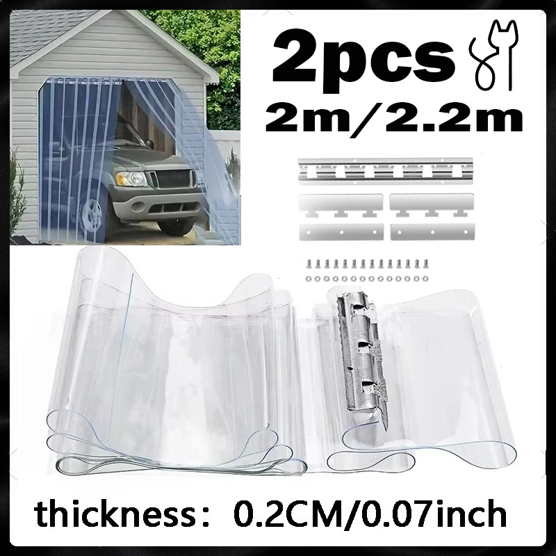 [2set]Tirai Plastik Strip Pvc Curtain 2/2.2m Gorden Plastik Transparan Tirai Plastik Pvc Transparan 