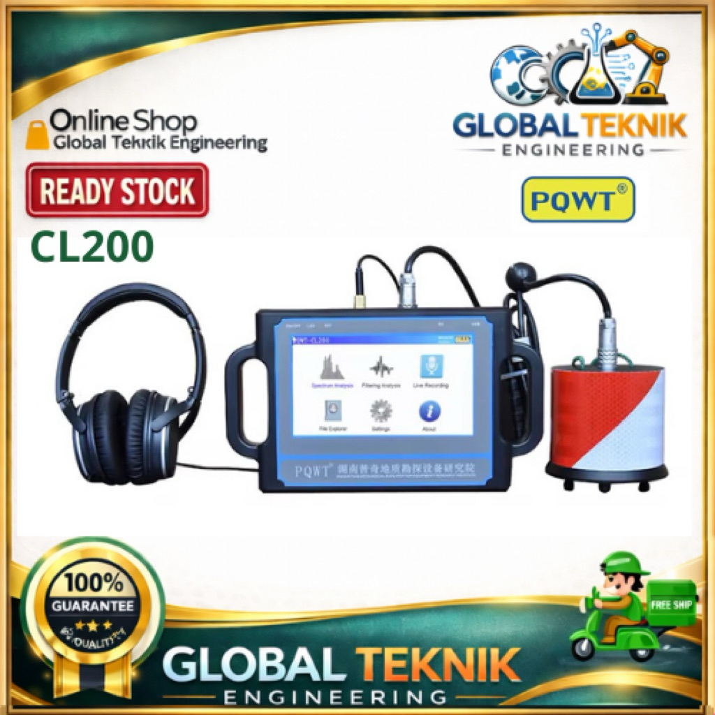 PQWT CL200 Water Leak Detector Underground 0-2M Pipe Water Leak PQWT