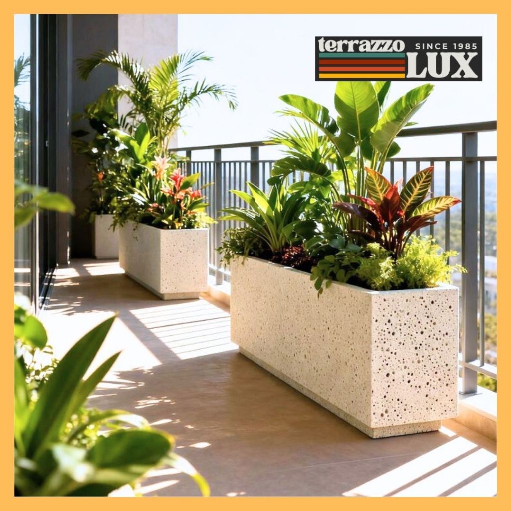 Pot planter teraso outdoor / pot planter panjang 100cm