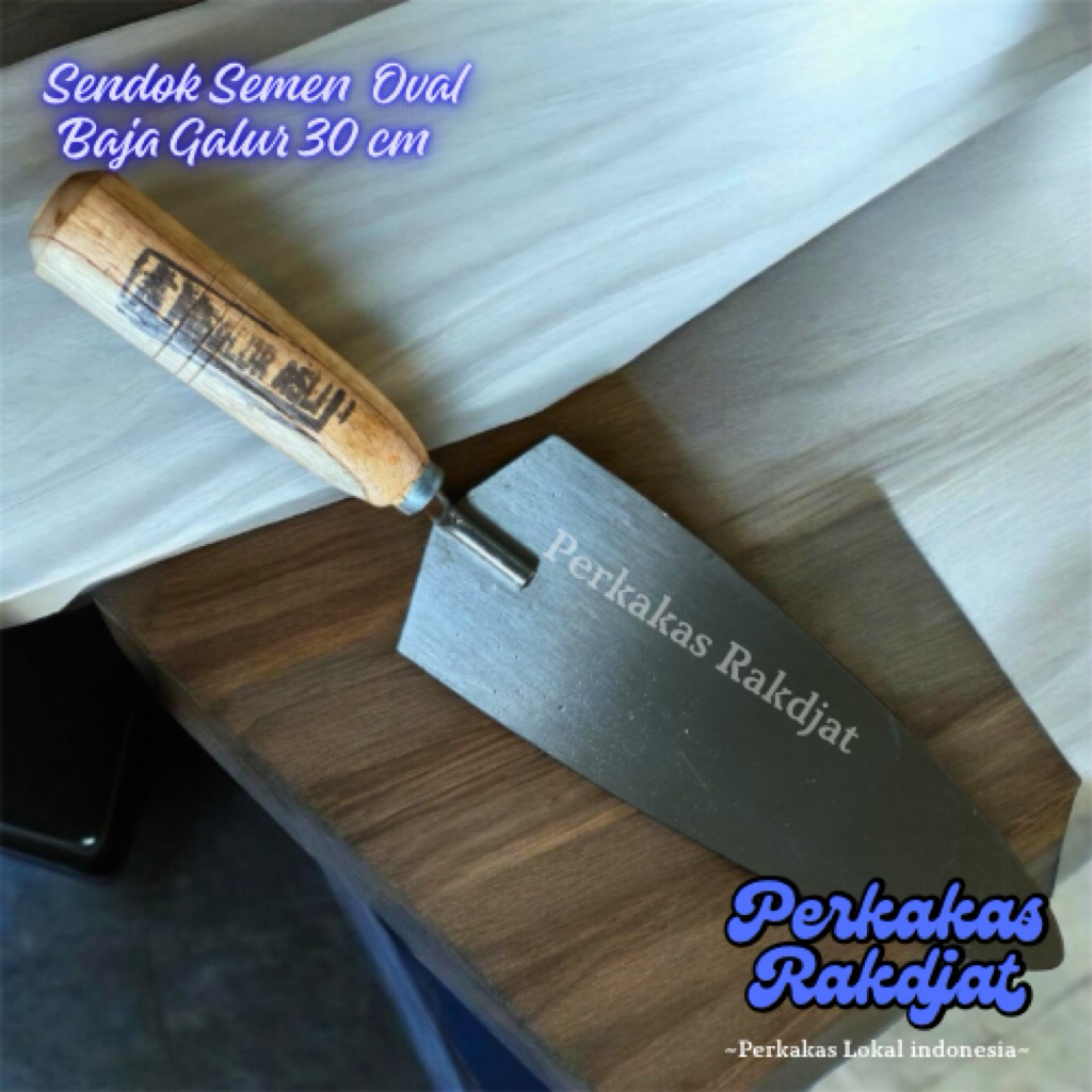 Sendok Semen Oval asli Baja 30 CM-Sendok semen baja galur Oval
