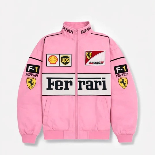 Ferrari F1 Vintage Racing Jacket - Pink Edition