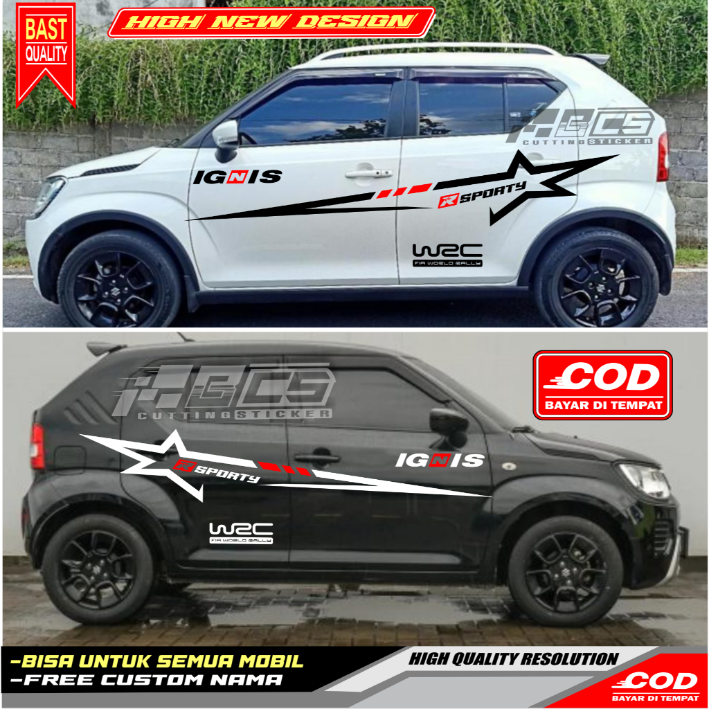 (COD) Stiker Cutting universal Mobil All new IGNIS lis variasi all new IGNIS keren minimalis