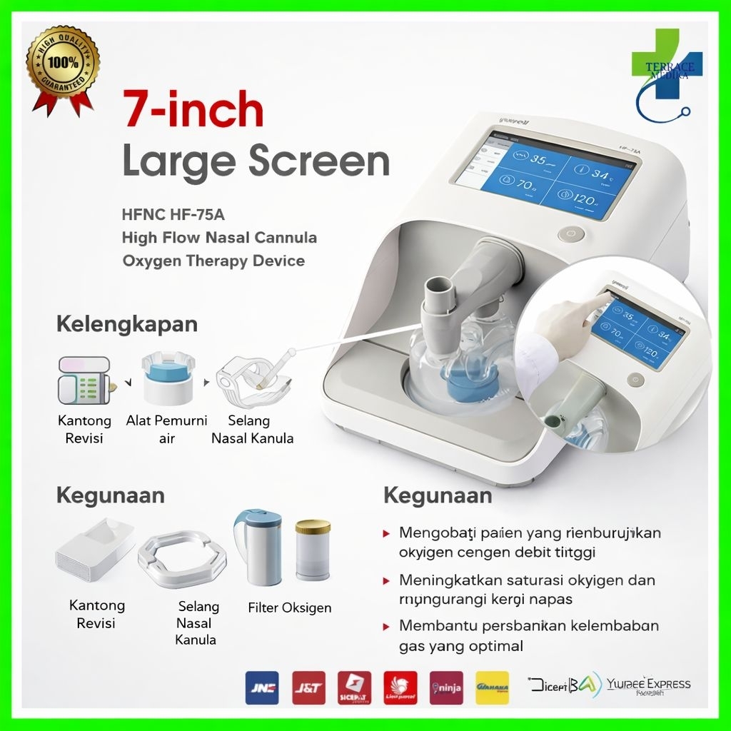 HFNC HF-75A yuwell/yuwell HFNC HF-75A/High Flow Nasal Cannula Yuwell HFNC HF-75A/Alat Terapi Pernapa