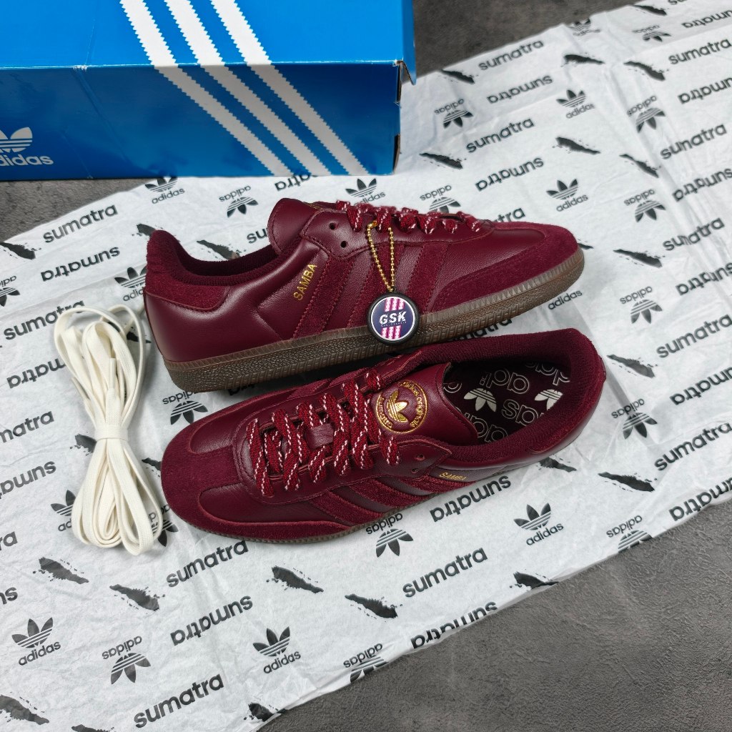 Adidas Samba OG Sumatra Island Series Maroon Gum Original-JR9445