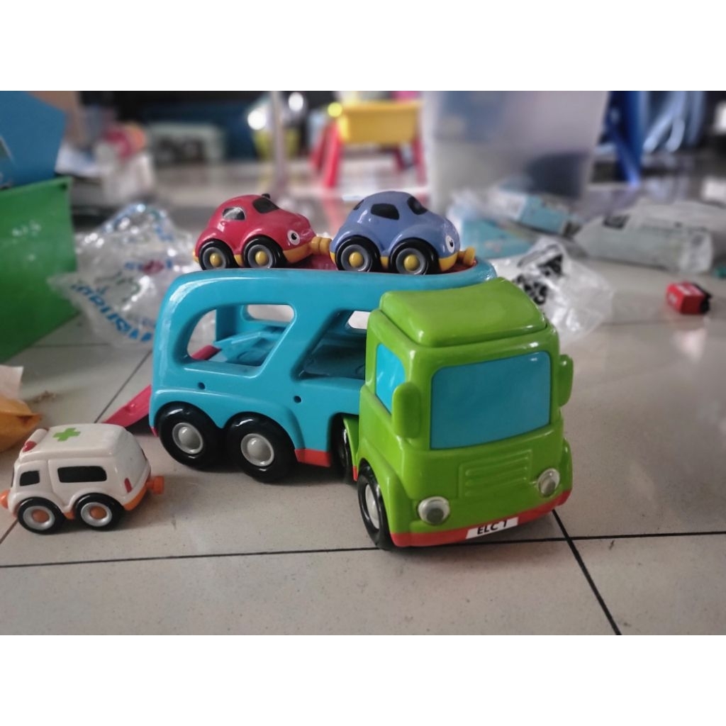 mainan anak cowo elc murah mobil pesawat balok bus