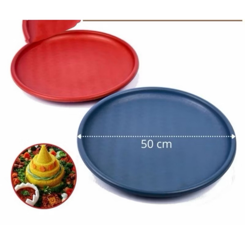 Tampah Bulat 50 cm Plastik Nampan Tumpeng Plastik Multifungsi Tampah Murah