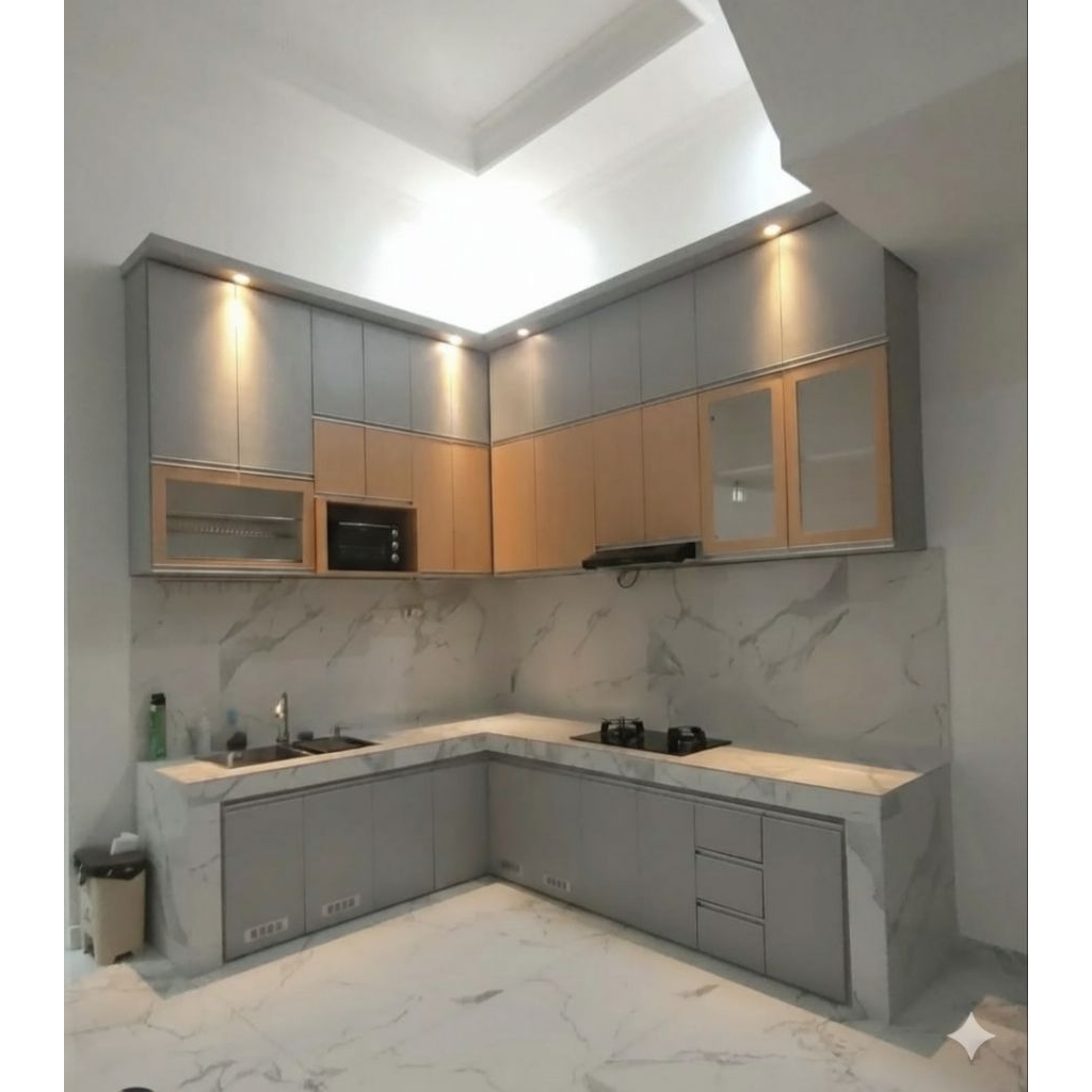 kichen set HPL minimalis /lemari dapur finishing HPL/kichen set minimlalis