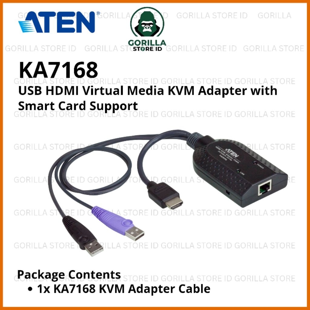 ATEN USB HDMI Virtual Media KVM Adapter with Smart Card KA7168