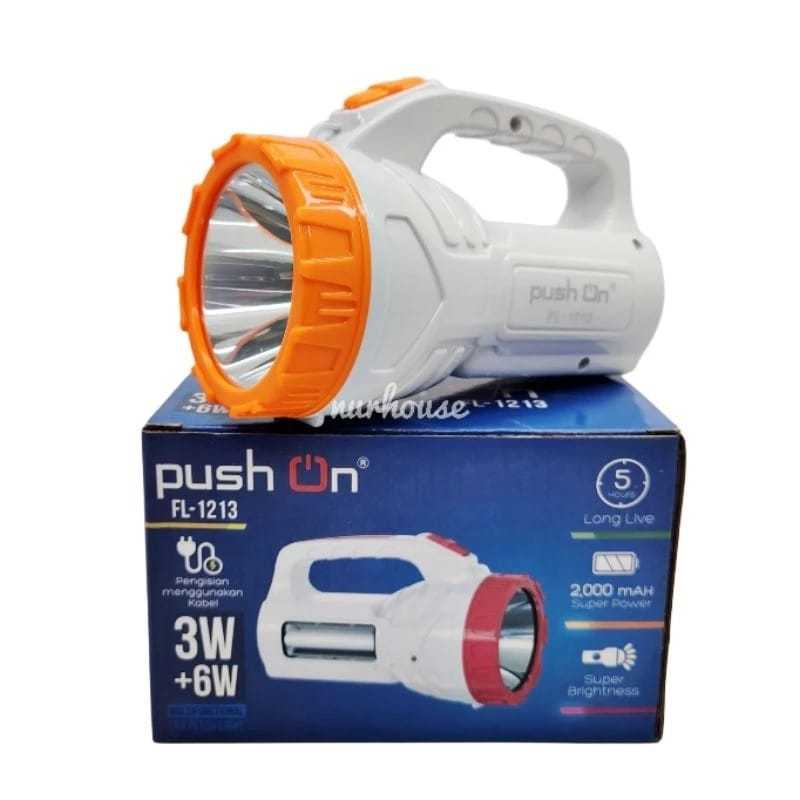 Senter PushOn FL-1213 Super terang 2000 Mah (Ym)