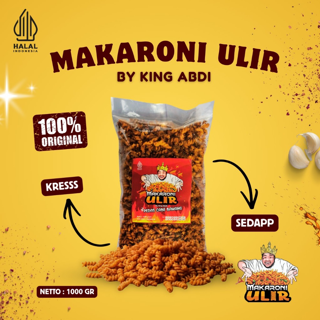Makaroni Ulir Plintiran Pedas Gurih Cabai Bawang by King Abdi
