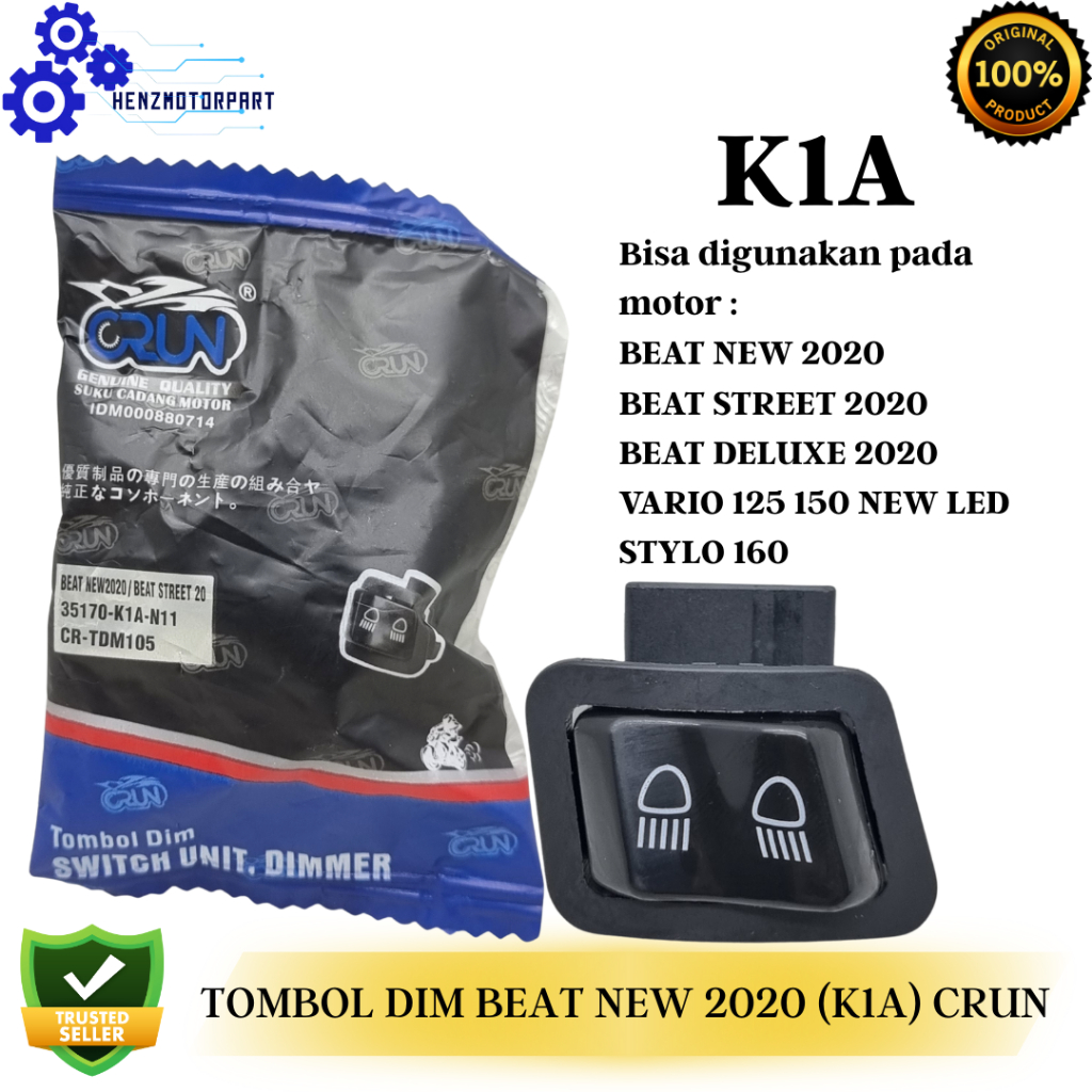 TOMBOL DIM KNOB TOMBOL DIMMER SAKLAR LAMPU JAUH DEKAT 3PIN BEAT NEW 2020 / BEAT STREET / BEAT DELUXE