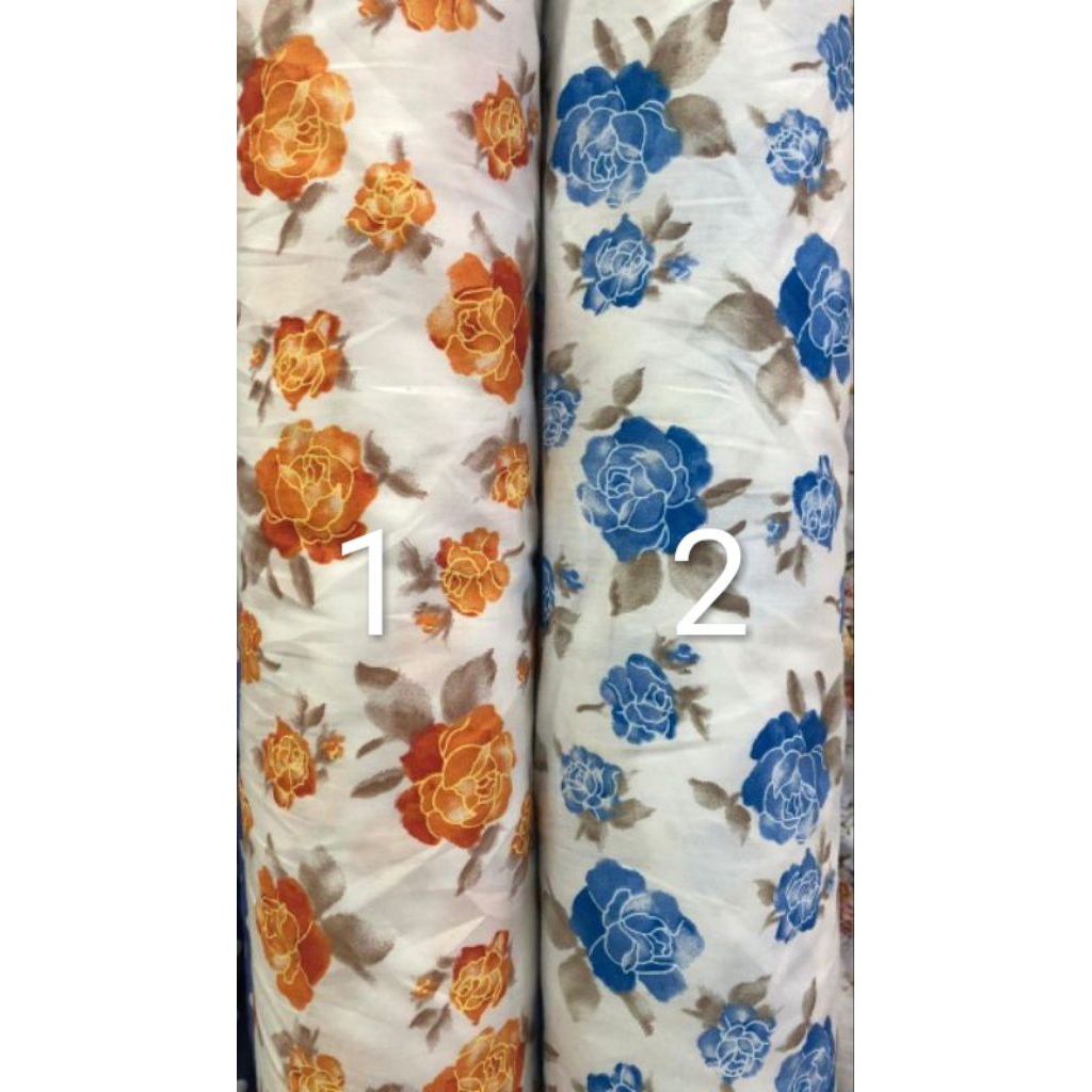 Katun jepang japan desain motif bunga besar