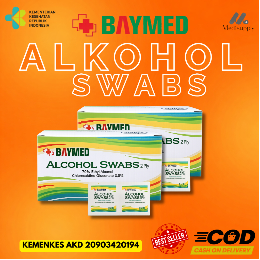 Akohol Swab ISI 100 / Alcohol Swabs / Tisu Alkohol BAYMED