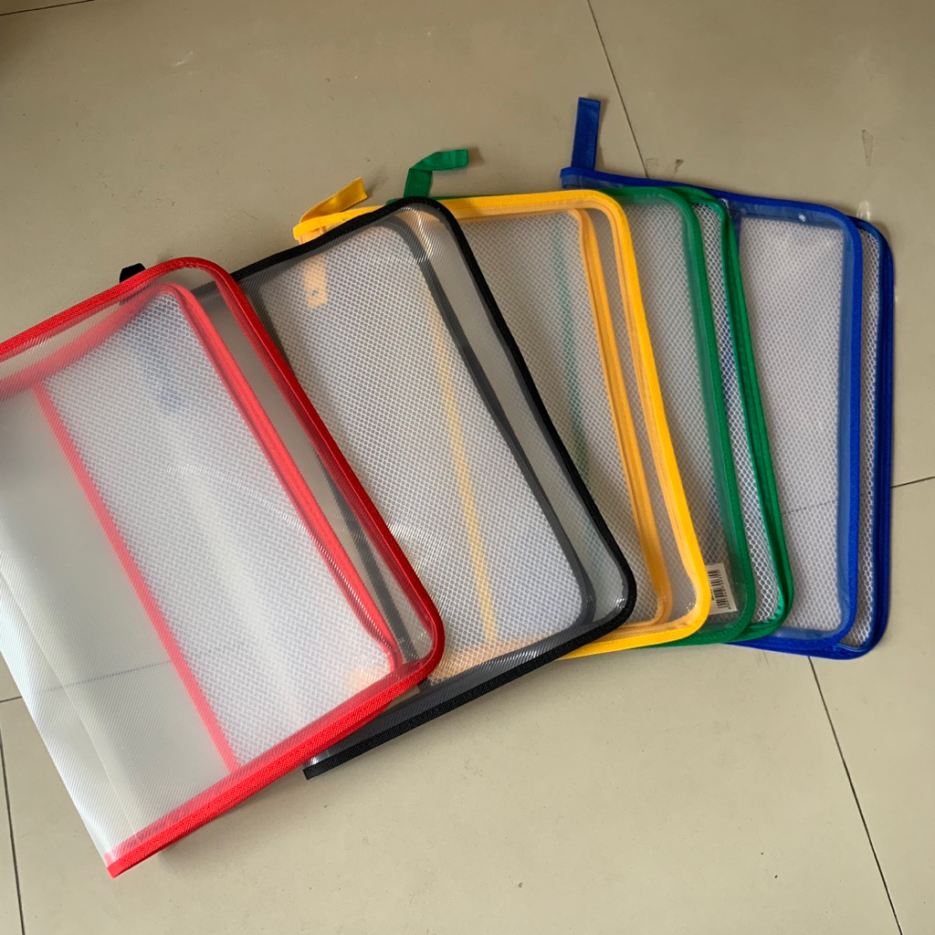 Map plastik Map Zipper resleting putar Map resleting Gantung