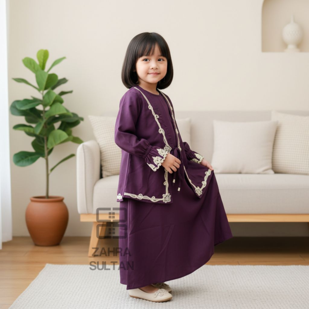 GAMIS ANAK ZAHRA SULTAN ORIGINAL GUZEL // GAMIS KATUN TOYOBO // GAMIS BORDIR // GAMIS ANAK WARNA BUR