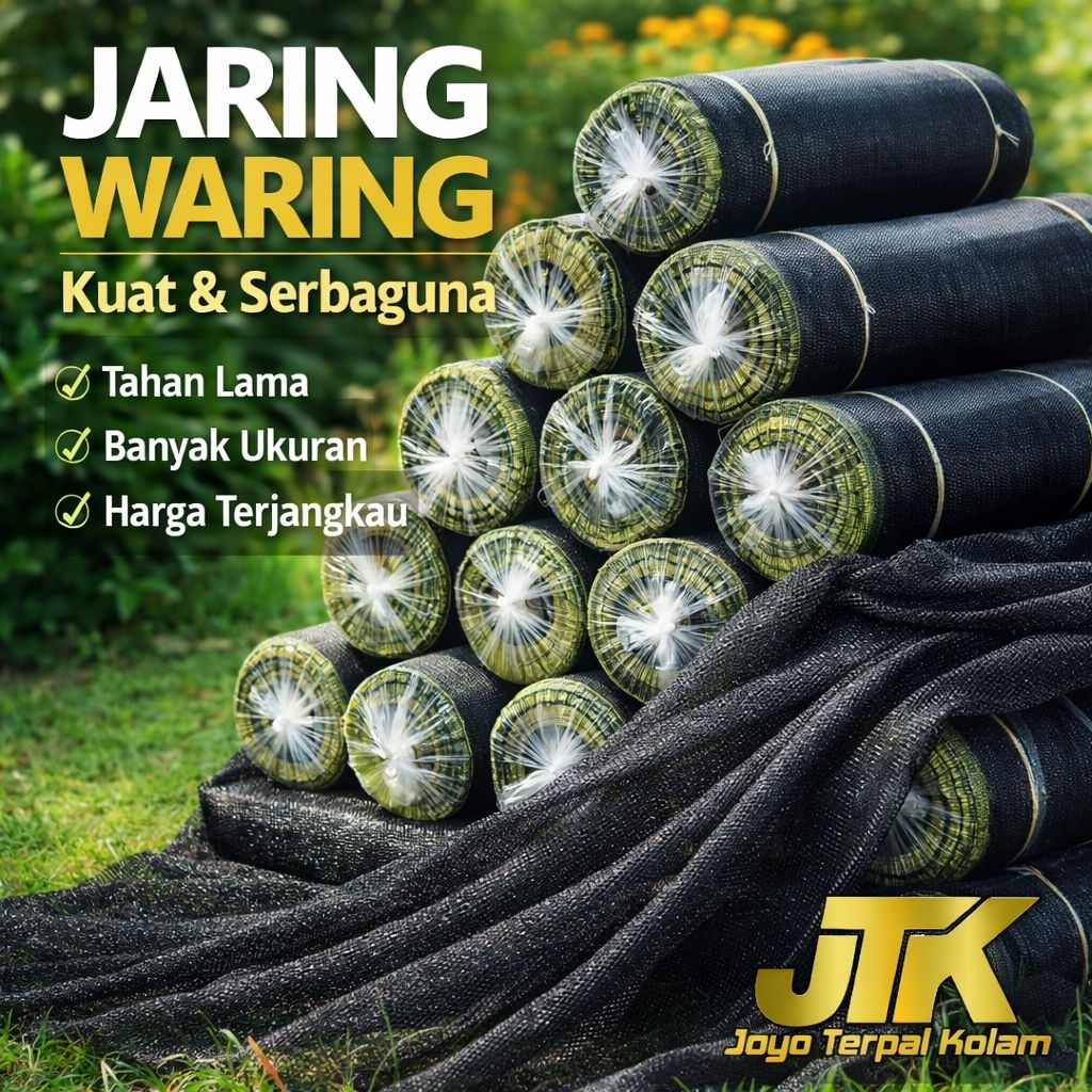Jaring Waring 120 cm x 100 m Waring Hitam Waring Ikan Jaring Pagar Ayam Pagar kebun Pagar Kolam