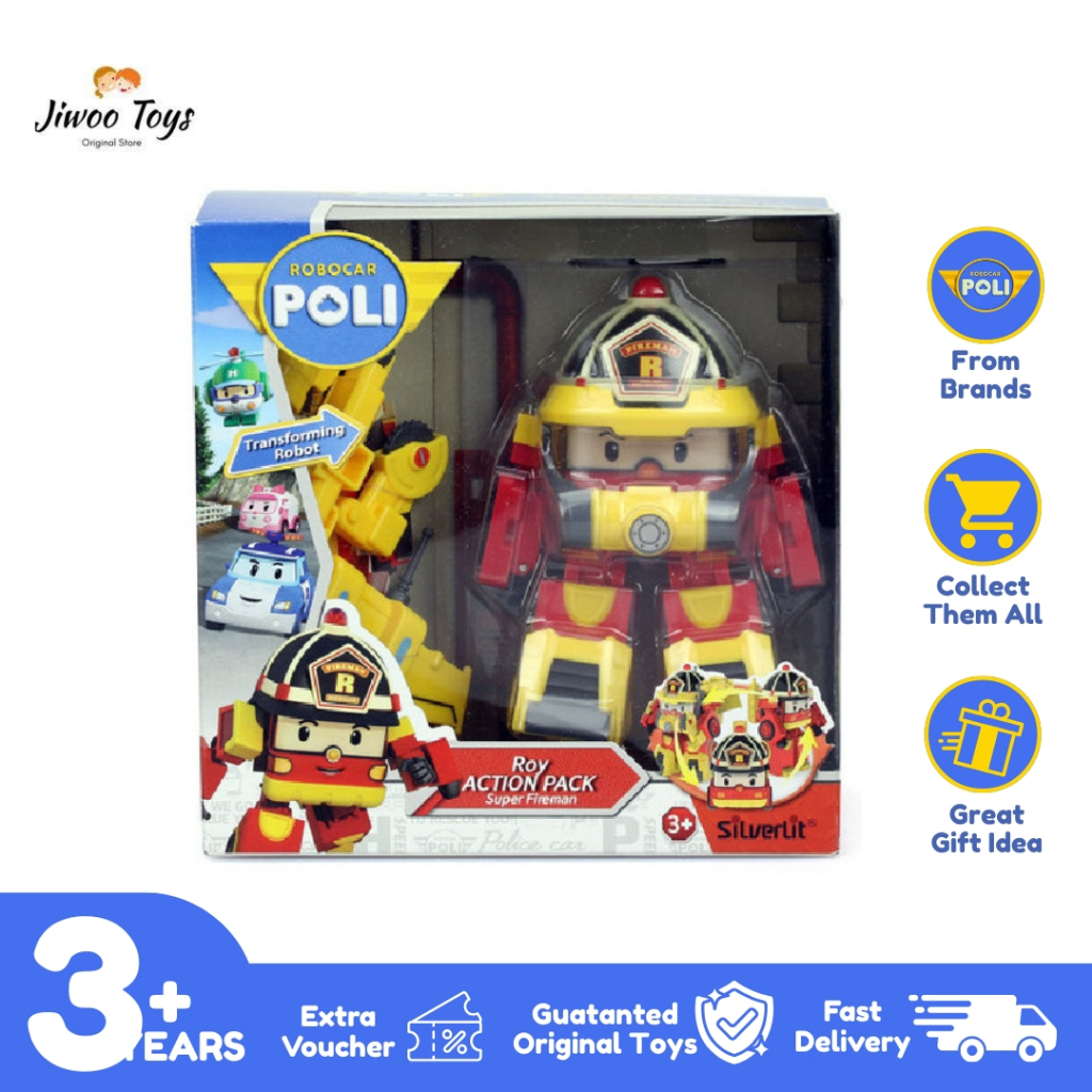 Robocar Poli Roy Transforming Action Pack Fireman RP-83314