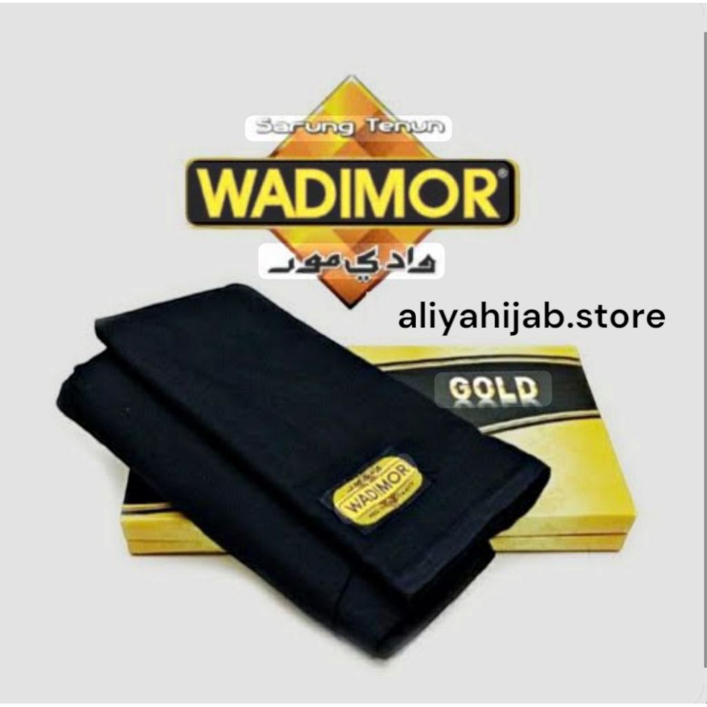 Sarung Tenun WADIMOR Hitam Polos/Sarung Pria Dewasa Original Wadimor Warna Lengkap