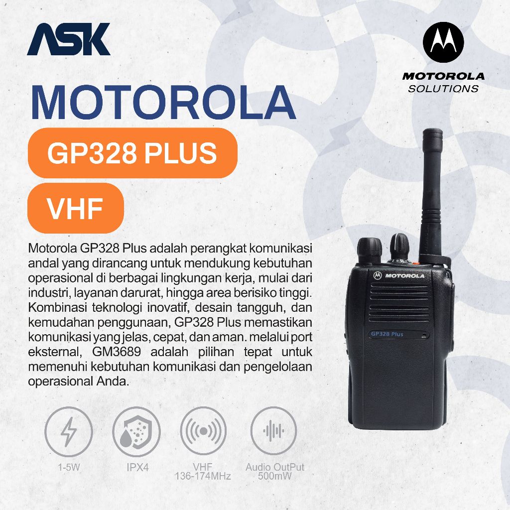 Handy Talky GP328 Plus MOTOROLA / HT GP 328 Plus