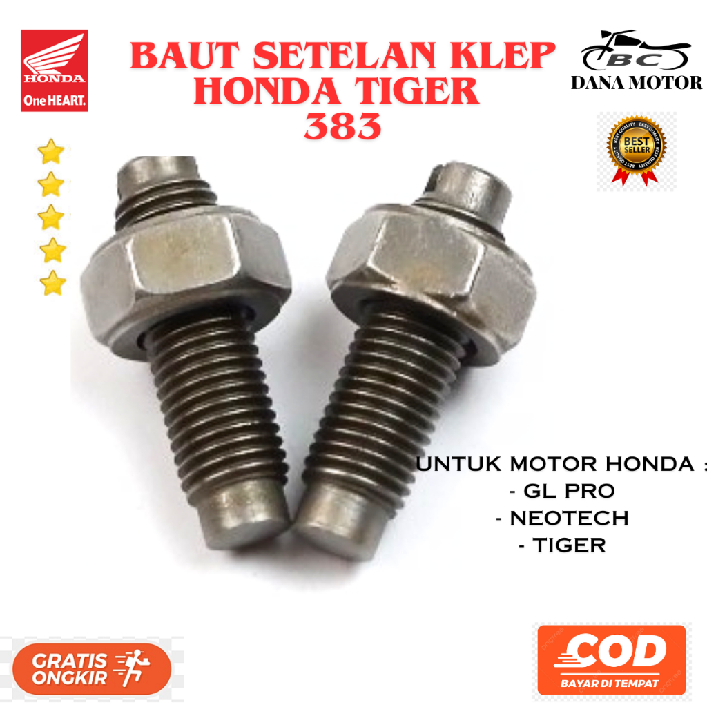 Baut Setelan Klep Tiger Ori / Baut Setelan Klep Honda Gl Pro Ori Premium - 900A2-383-003